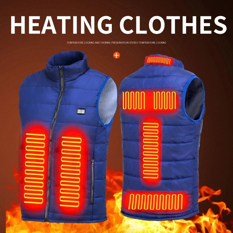 USB Heated Jacket with 9 Zones – Unisex Graphene Heating Vest